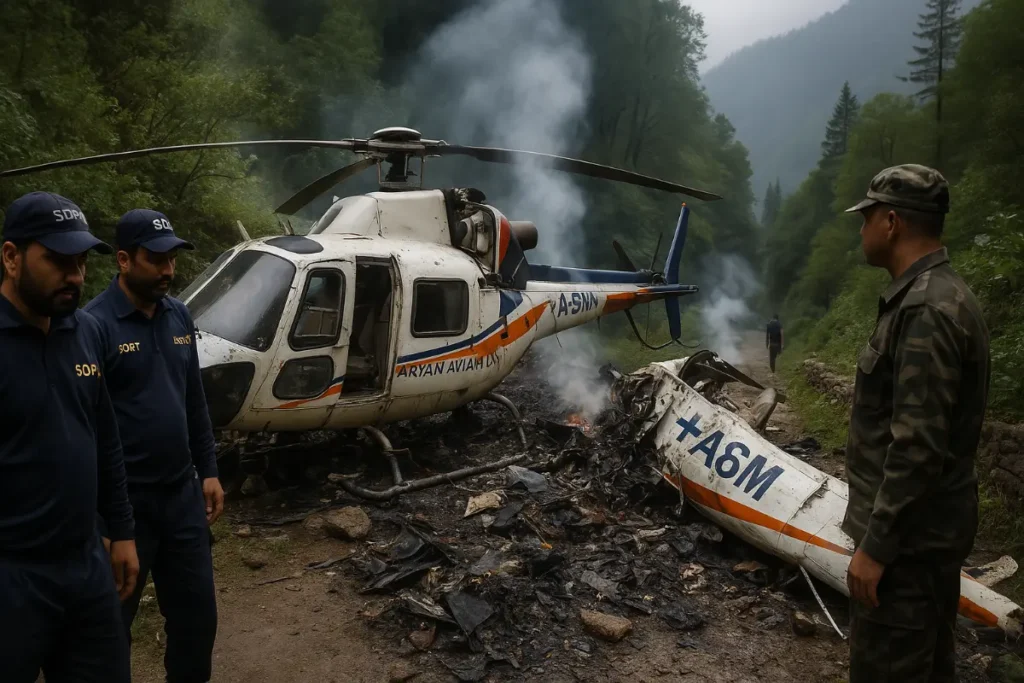 Kedarnath Helicopter Crash 2025 – Realistic Himalayan Wreckage