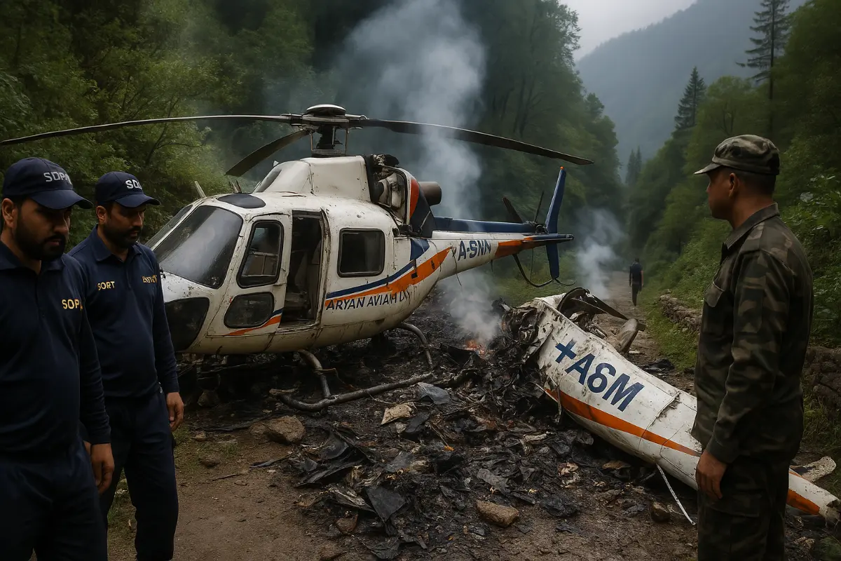 Kedarnath Helicopter Crash 2025 – Realistic Himalayan Wreckage